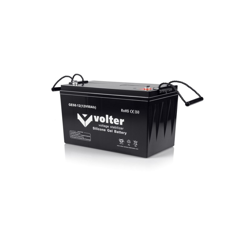 Акумуляторна батарея АКБ Volter GE 12 V 60 Ah - Основні контакти  