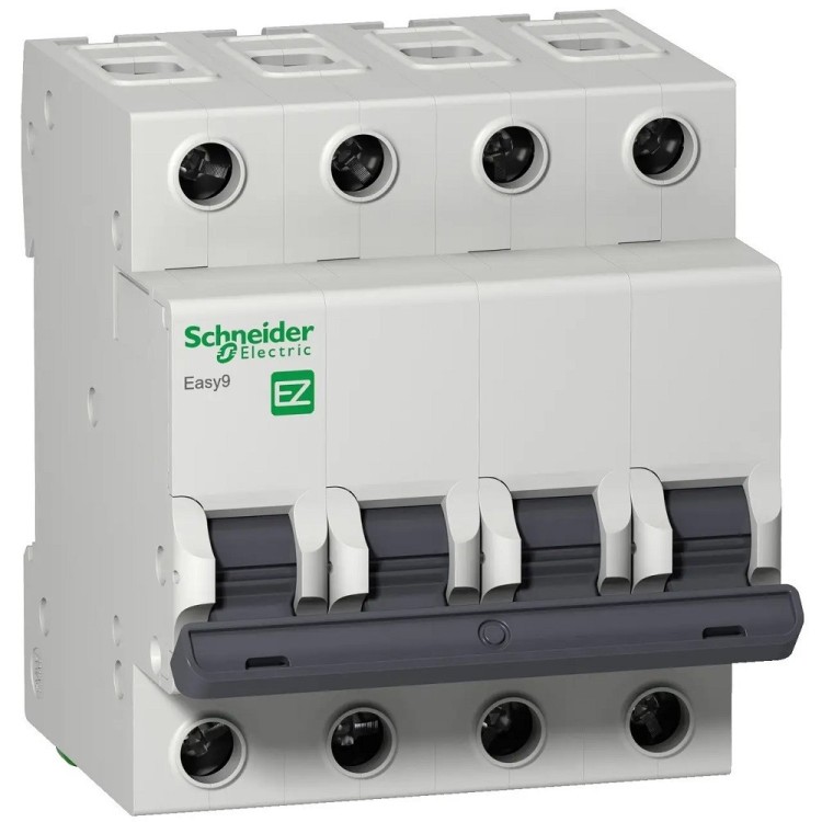 Автоматический выключатель 63A 4,5kA 4P тип З Easy9 Schneider Electric (EZ9F34463) - Основные контакты  