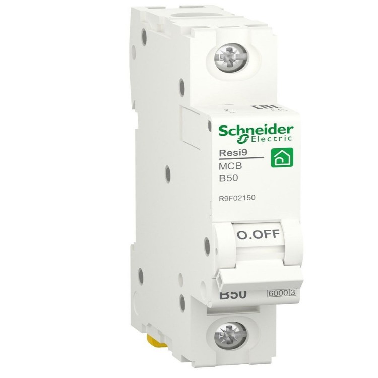 Автоматичний вимикач Resi9 1P 50 B 6kA Schneider Electric R9F02150 - Основні контакти  