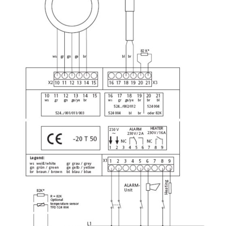 Датчик льоду та снігу з підігрівом Eberle ESF 524 001 (Німеччина) - Основні контакти 02