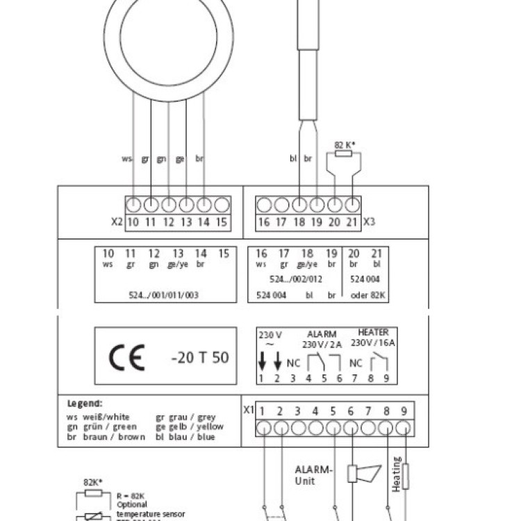 Датчик температури повітря Eberle TFF 524 004 (Німеччина) - Основні контакти 03
