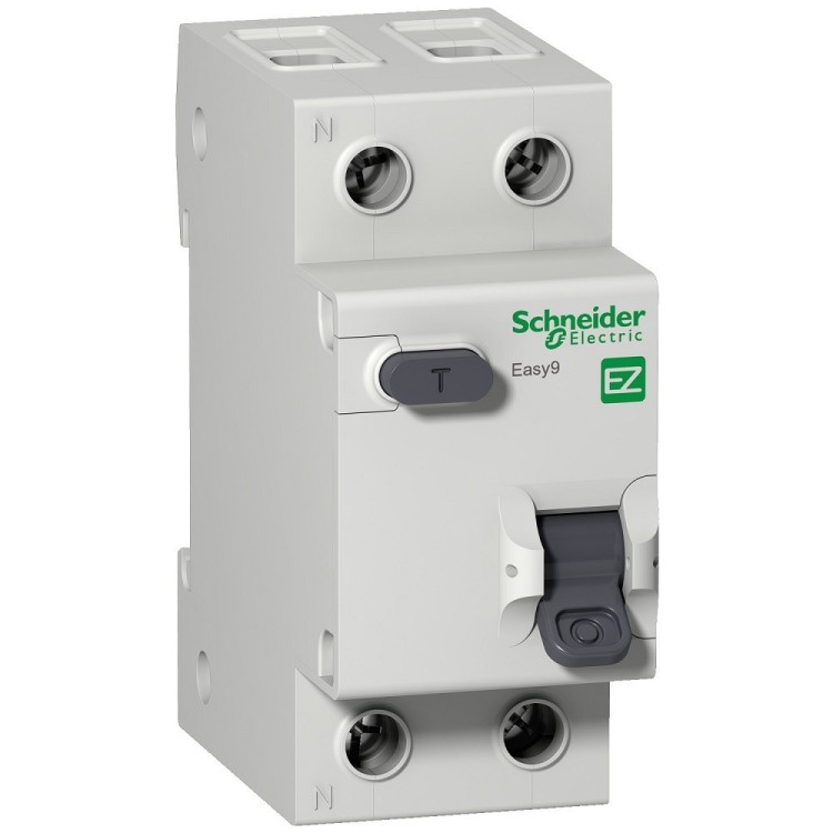 Дифавтомат 32 A 30mA 4,5kA 2P тип C тип AC Easy9 Schneider Electric (EZ9D34632) - Основні контакти  