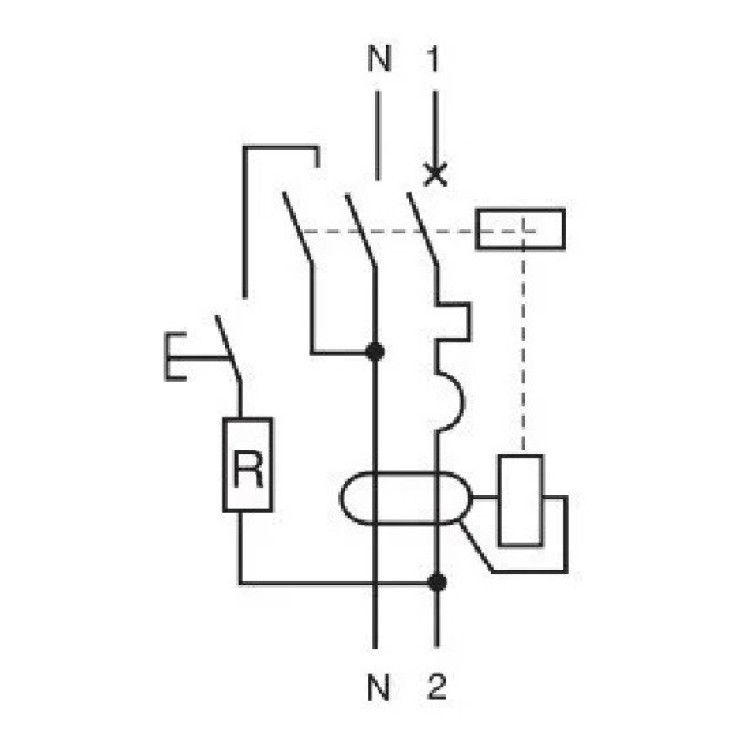 Дифференциальный авт. выключатель 11475 АД63, 2P 40А 30мА, Schneider Electric - Основные контакты 03