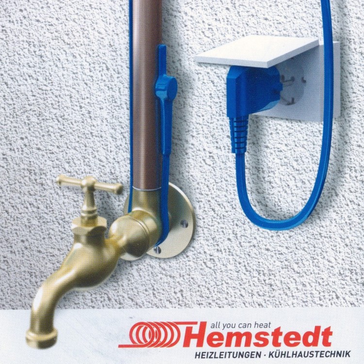 Двухжильный нагревательный кабель FS 60 W - 6 m со встроенным термостатом Hemstedt  - Основные контакты 02