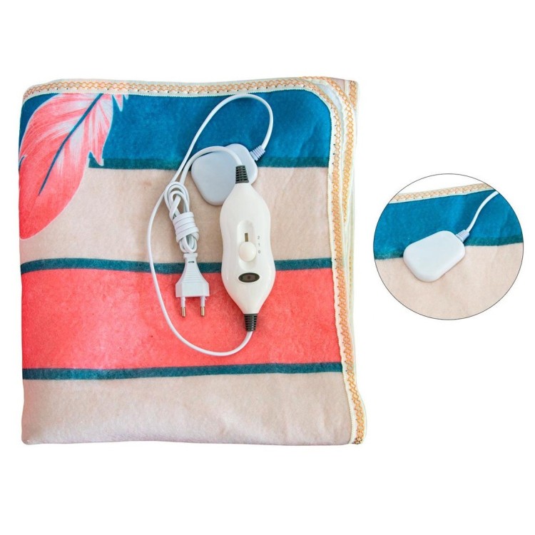Електропростирадло Electric Blanket односпальне 50w 145х64 байка (малюнок перо) - Основні контакти 01 