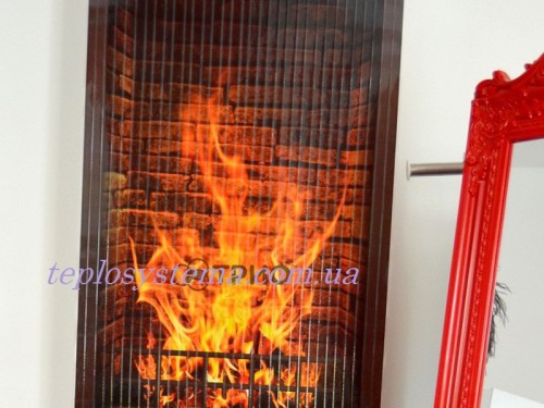 Інфрачервоний настінний плівковий нагрівач (картина) КАМІН 3D, Тріо Україна - Основні контакти 03