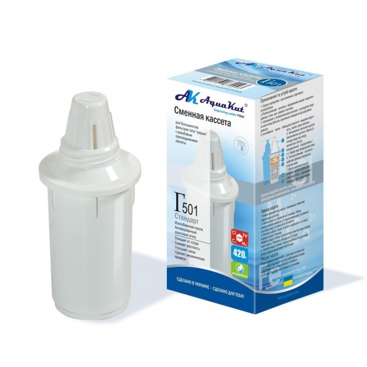 Картридж Аквакут для глечика Стандарт Г-501 (для Гейзер) - Основні контакти  