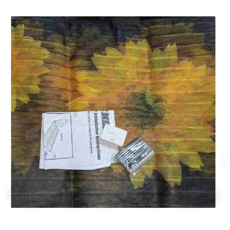 Москітна сітка на двері на магнітах Insta Screen (Magic Mesh) соняшники - Основні контакти 02