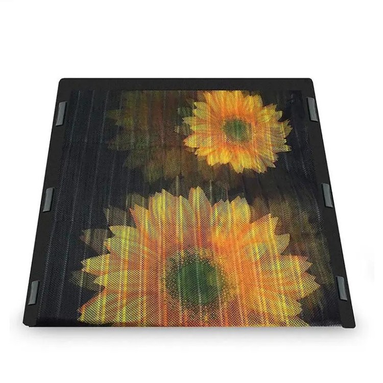 Москітна сітка на двері на магнітах Insta Screen (Magic Mesh) соняшники - Основні контакти 01 