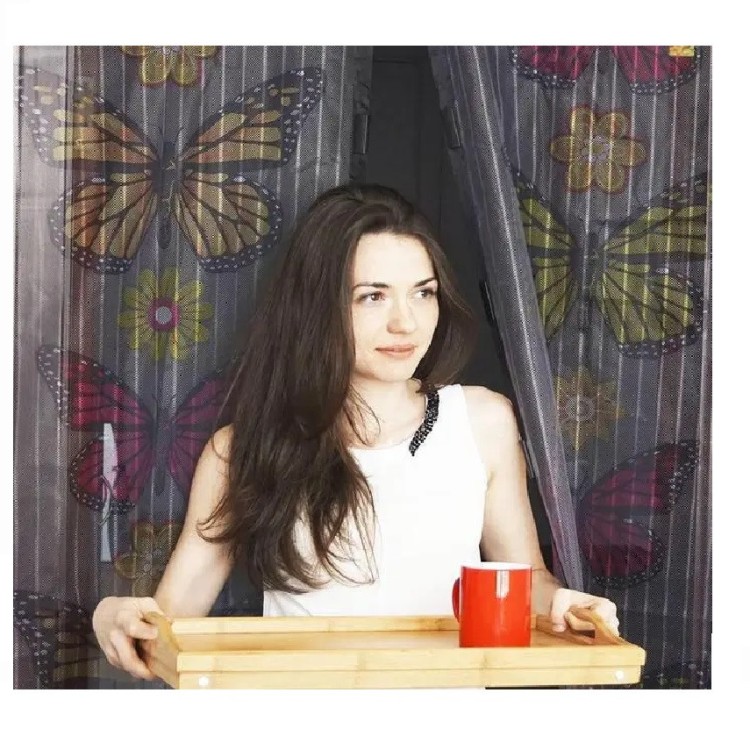 Москітна сітка на двері на магнітах Insta Screen (Magic Mesh) з метеликами - Основні контакти 02