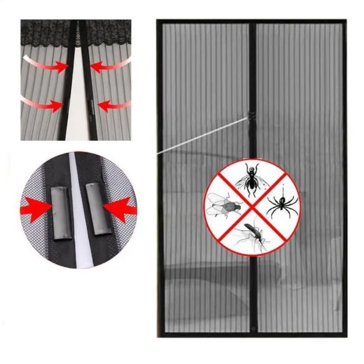 Москітна сітка на вхідні двері Magic Mesh 210x100 см Коричнева - Основні контакти 03