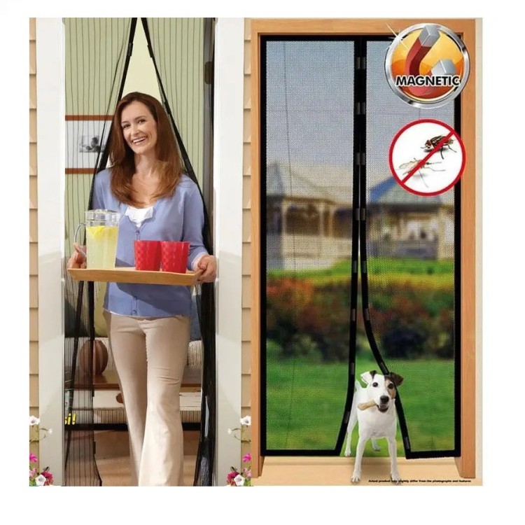 Москітна сітка на вхідні двері Magic Mesh 210x100 см Коричнева - Основні контакти 05