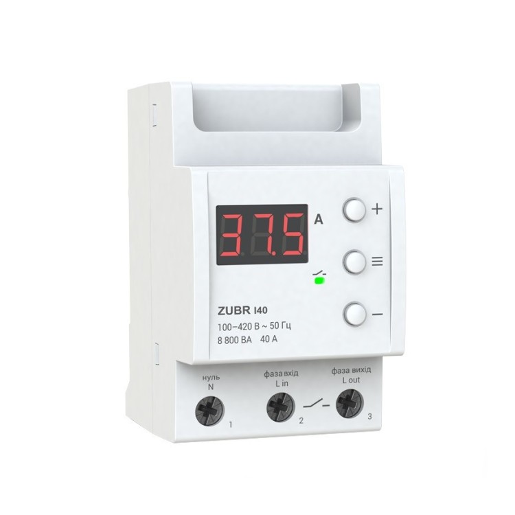 Реле контролю струму ZUBR I40 DS Electronics - Основні контакти 01 