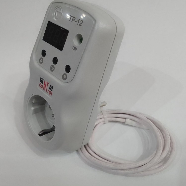 Реле напряжения с терморегулятором ТР - 12/3 в розетку "Новатек-Электро" - Основные контакты 04