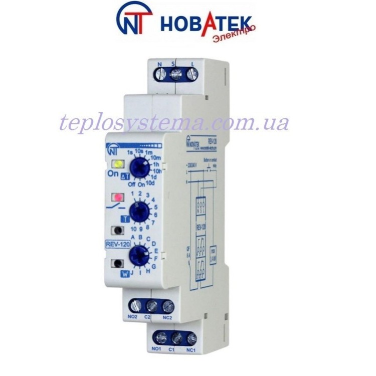 Реле часу REV-120 (10 програм) Новатек-Електро - Основні контакти 01 