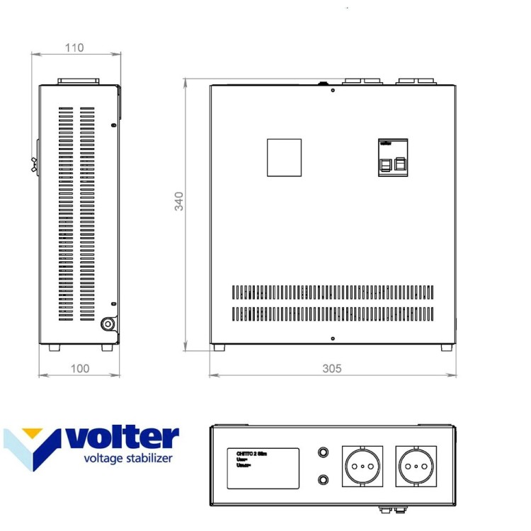 Стабілізатор напруги однофазний VolterTM-2c Slim (семісторний до 2,2 кВт) - Основні контакти 03