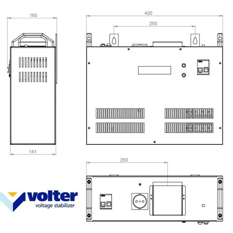 Стабилизатор напряжения однофазный Volter™-4с (симисторный до 3,5 кВт) - Основные контакты 03