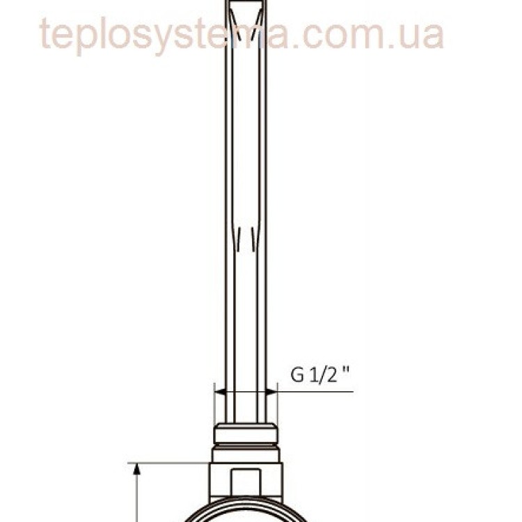 ТЕН для сушарок для рушників Mario MEG 600 Вт (з регулятором t) - Основні контакти 02