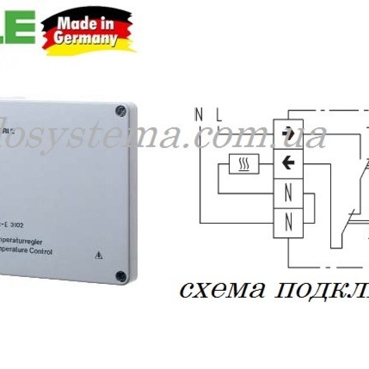 Терморегулятор Eberle DTR-E 3102 для обогрева водостоков (Германия) - Основные контакты 02