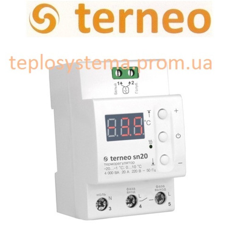 Терморегулятор Terneo sn для керування системою сніготиння (на DIN-рейку), Україна - Основні контакти  