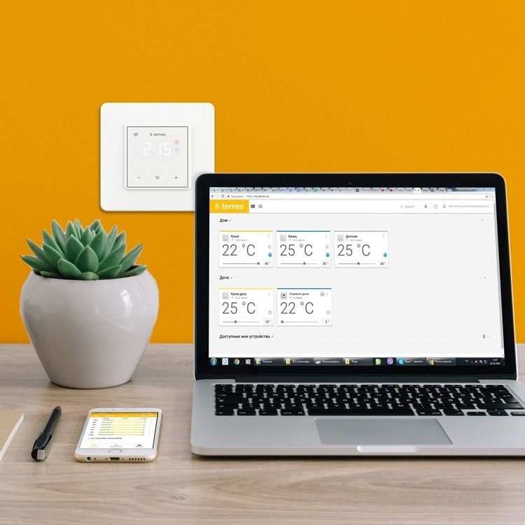 Терморегулятор Terneo SX unic WI-FI програмований сенсорний (DS Electronics) - Основні контакти 06