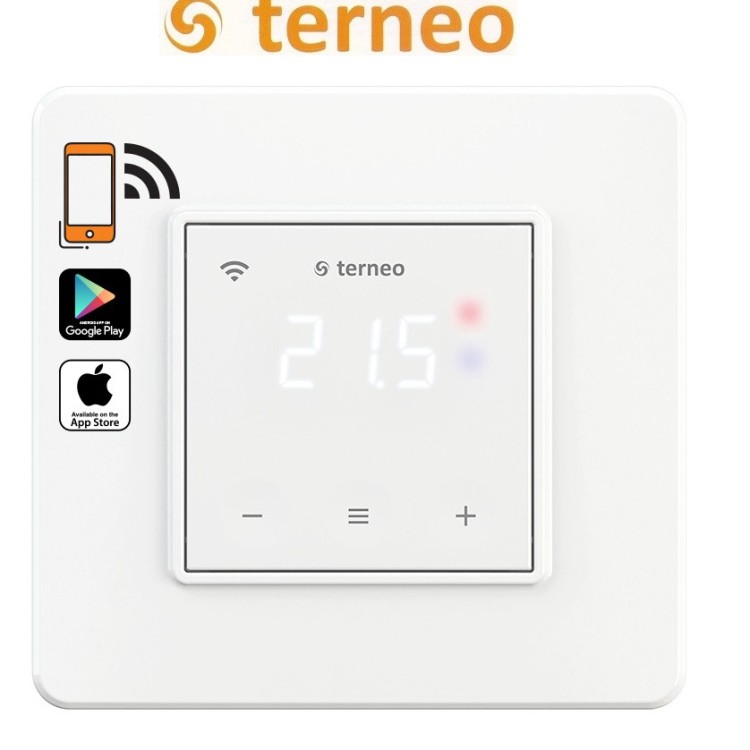 Терморегулятор Terneo SX WI-FI програмований сенсорний (DS Electronics) Слонова кістка - Основні контакти  