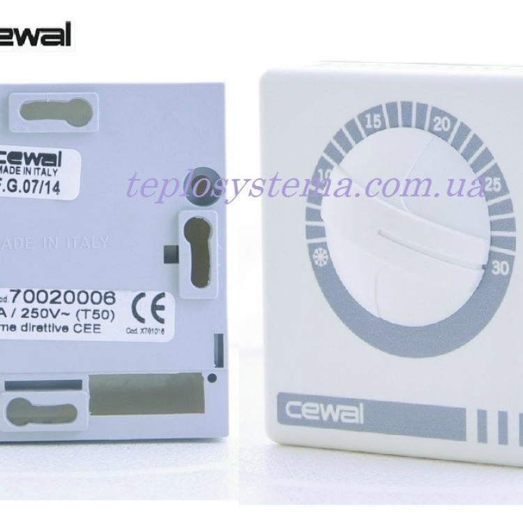 Термостат комнатный Cewal RQ-01 (с датчиком воздуха) - Основные контакты 03