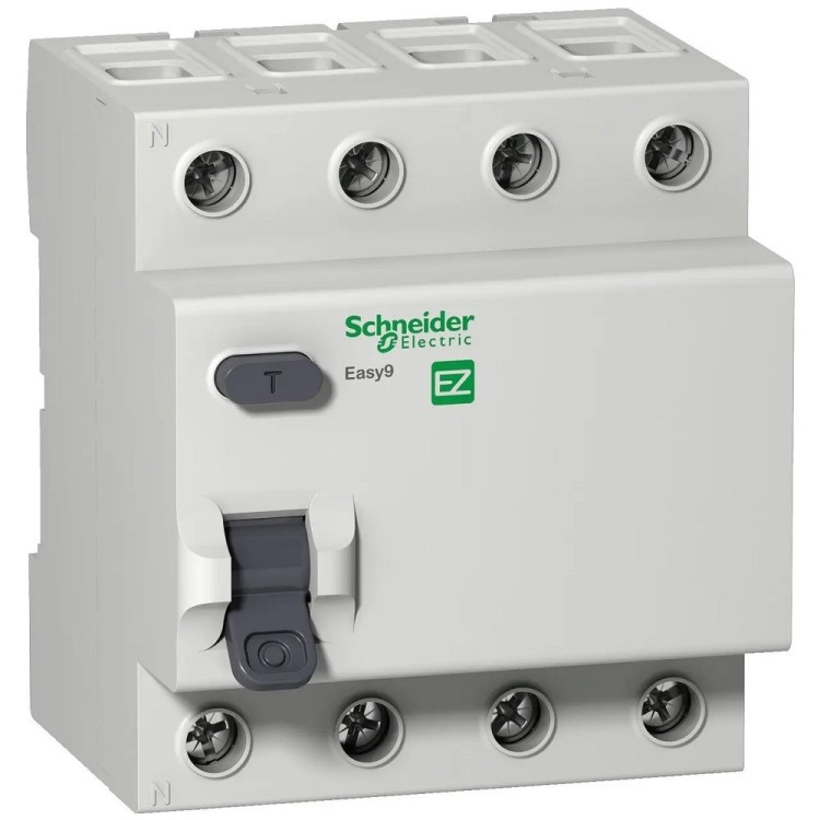 ПЗВ 40A 100mA 4,5kA тип AC 4P Easy9 Schneider Electric (EZ9R54440) - Основні контакти  
