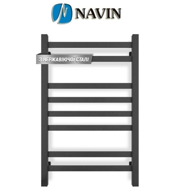 Водяной полотенцесушитель NAVIN Авангард 500х800 (черный муар) - Основные контакты 01 