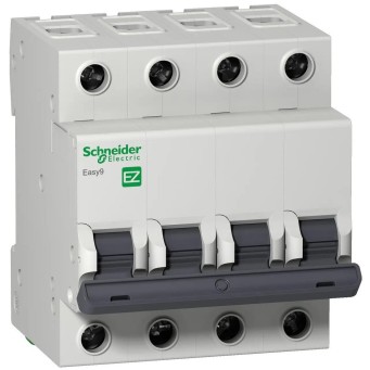 Автоматичний вимикач 50A 4,5kA 4P тип З Easy9 Schneider Electric (EZ9F34450) - Основні контакти 