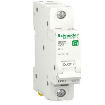Автоматичний вимикач Resi9 1P 10A B 6kA Schneider Electric R9F02110 - Основні контакти 