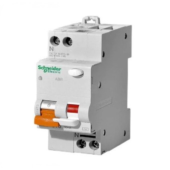 Дифференциальный авт. выключатель 11475 АД63, 2P 40А 30мА, Schneider Electric - Основные контакты 