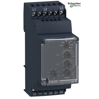 Багатофункціональне реле контролю фаз Schneider electric RM35TF30 - Основні контакти 