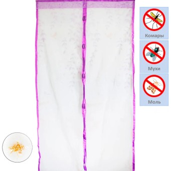 Москітна сітка на двері на магнітах Фіолетова з малюнком 208х98см - Основні контакти 