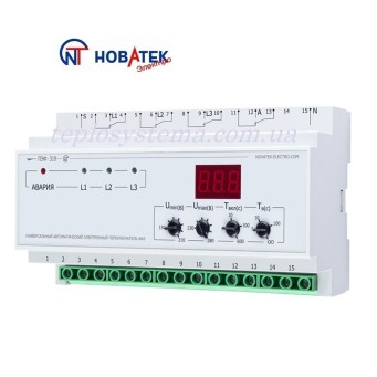 Перемикач фаз ПЕФ — 319 Новатек-Електро - Основні контакти 