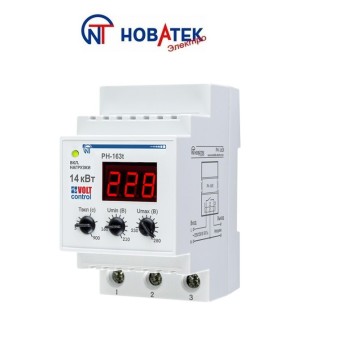 Реле контролю напруги РН-163Т (63А, Volt Control) "Новатек-Електро" (Україна) - Основні контакти 