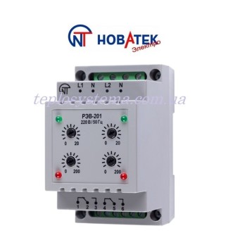 Реле часу РЕНВ-201 двоканальне "Новатек-Електро" (Україна) - Основні контакти 