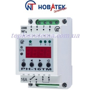 Універсальне реле РН — 16ТМ (суто-тижневий таймер) Новатек-Електро - Основні контакти 